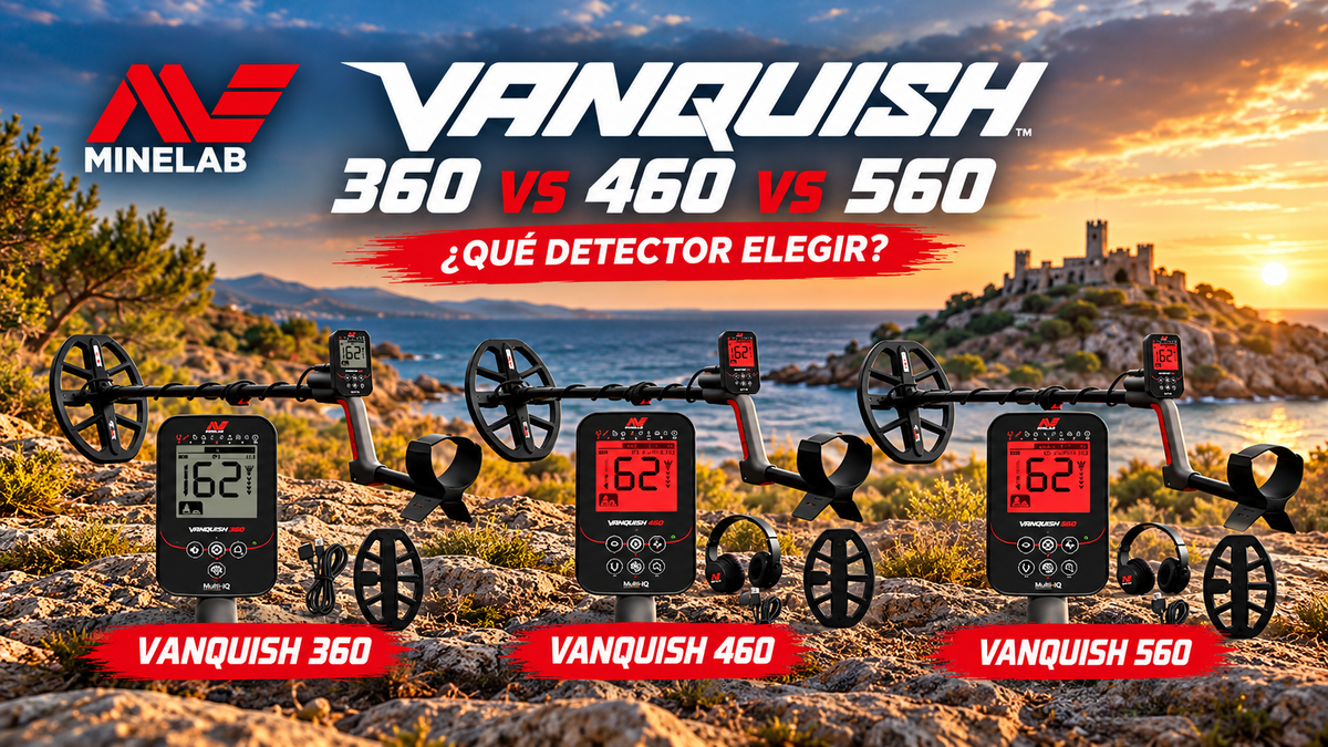 Minelab VANQUISH 360 vs 460 vs 560: diferencias y cuál elegir