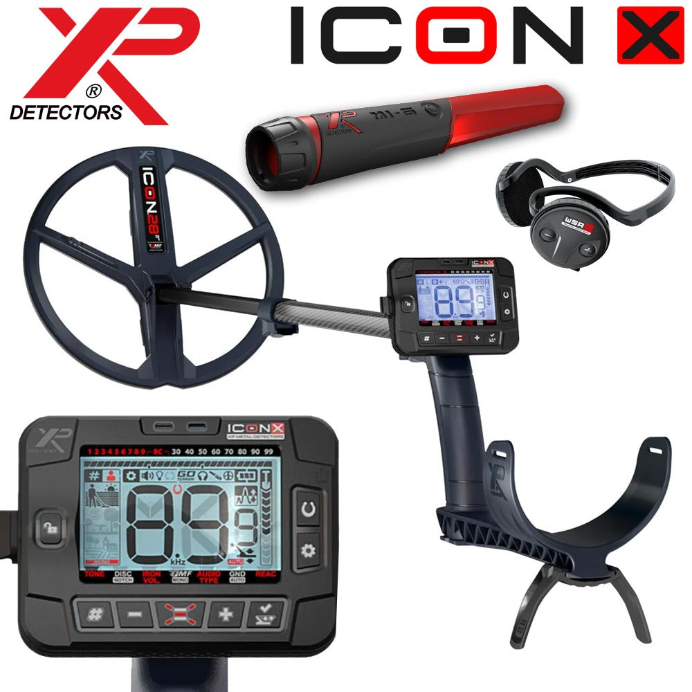 Detector XP ICON X - plato 28cm FMF + pinpointer XP MI6 + WSA ST