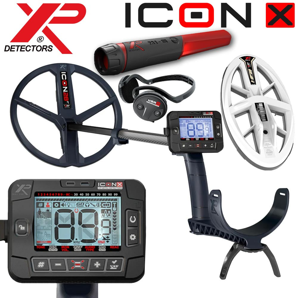 Detector XP ICON X - Pack 2 platos, auriculares WSA ST - MI-6